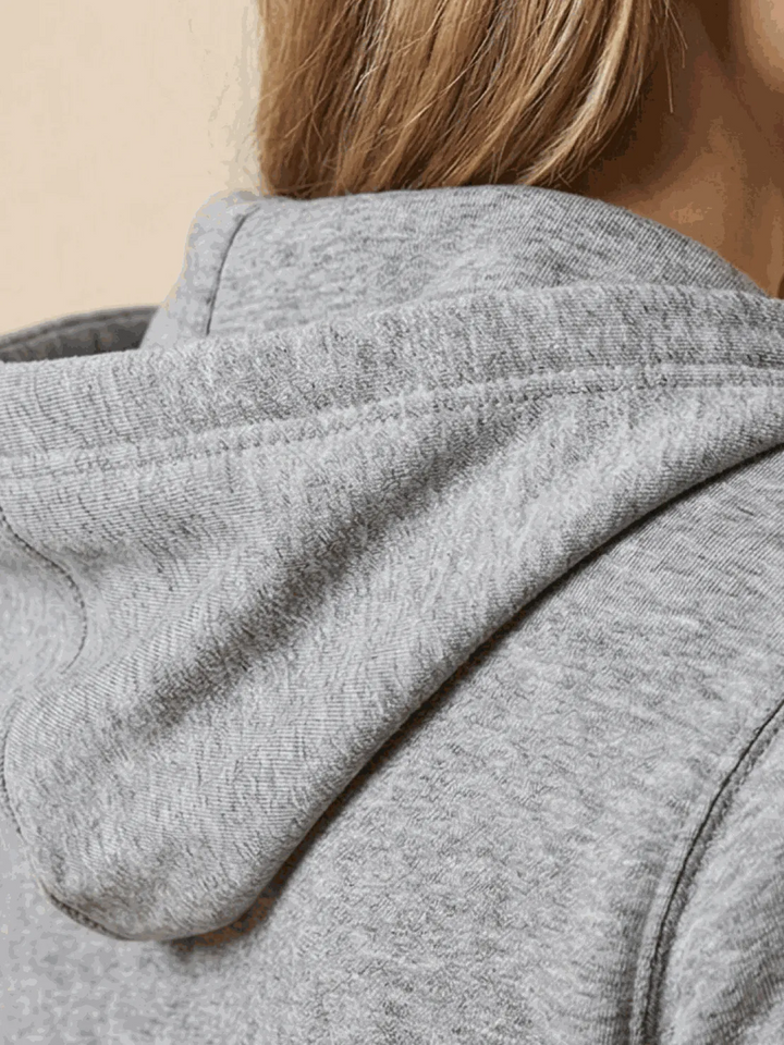 Women's Long Lightweight Hoodie with Zip-Up
