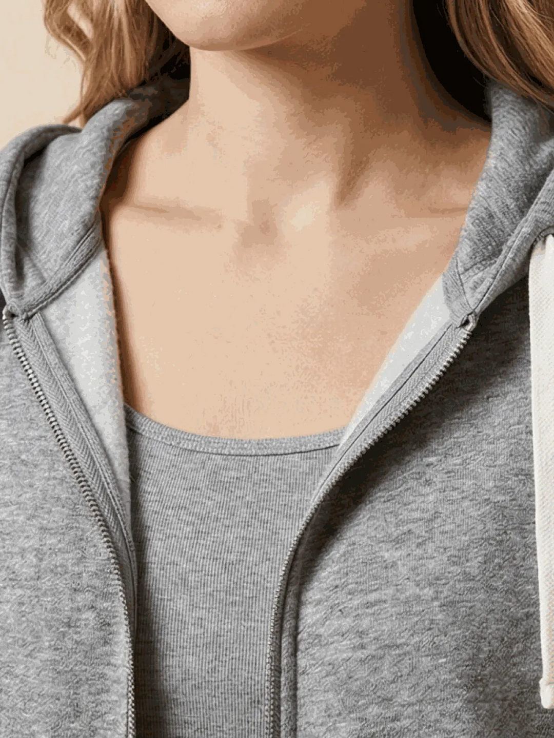 Women's Long Lightweight Hoodie with Zip-Up