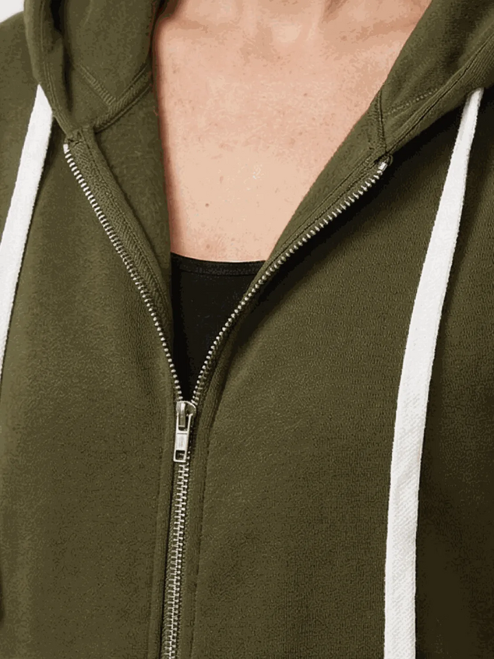 Women's Long Lightweight Hoodie with Zip-Up