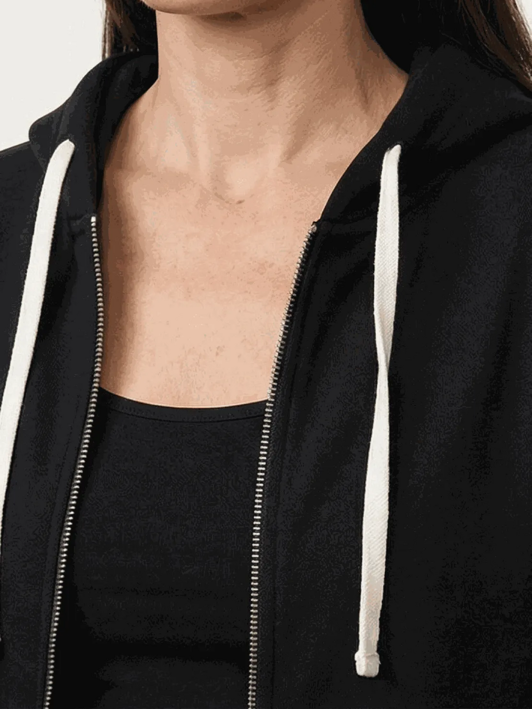 Women's Long Lightweight Hoodie with Zip-Up