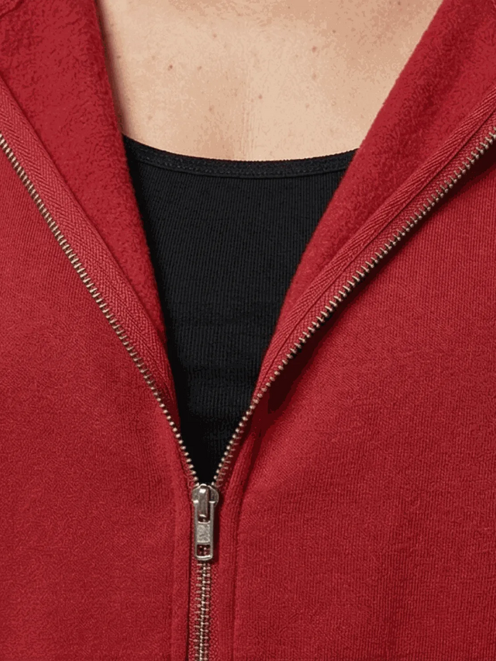 Women's Long Lightweight Hoodie with Zip-Up