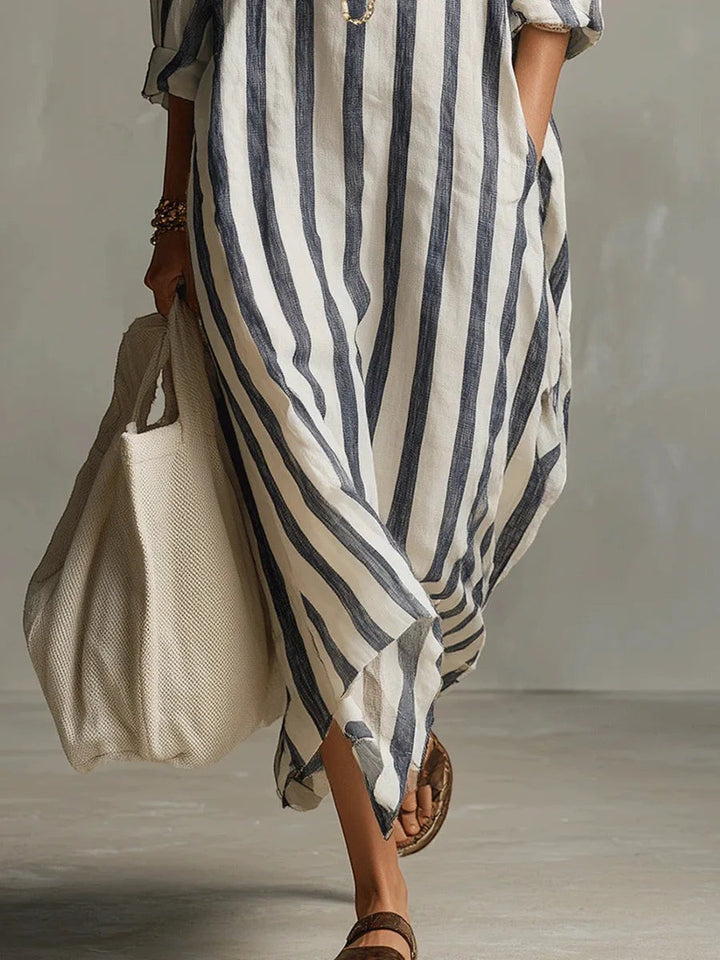 Women's Summer Long Maxi Dress with V-neck