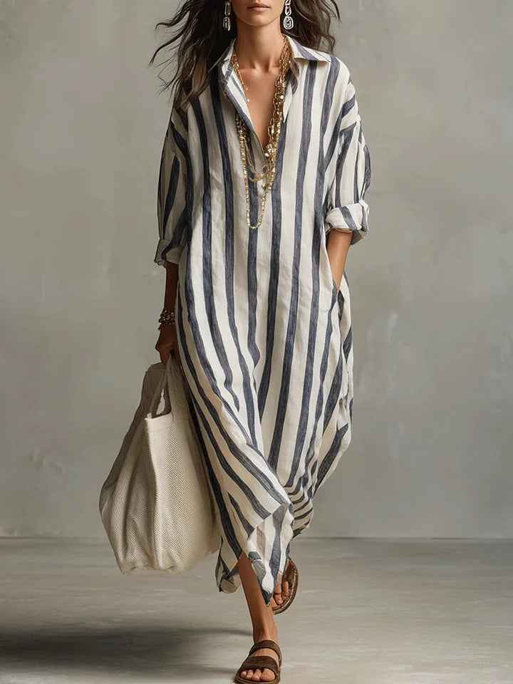 Women's Summer Long Maxi Dress with V-neck