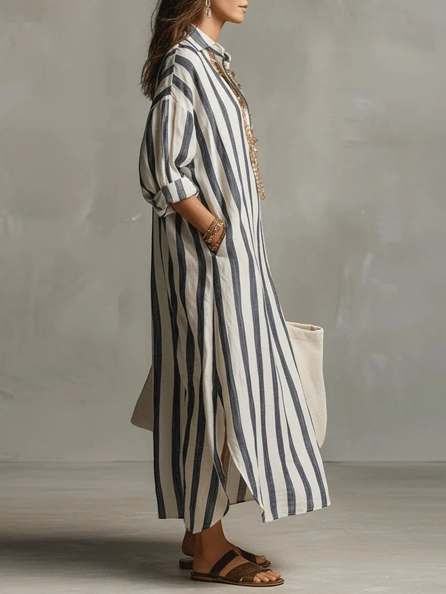 Women's Summer Long Maxi Dress with V-neck