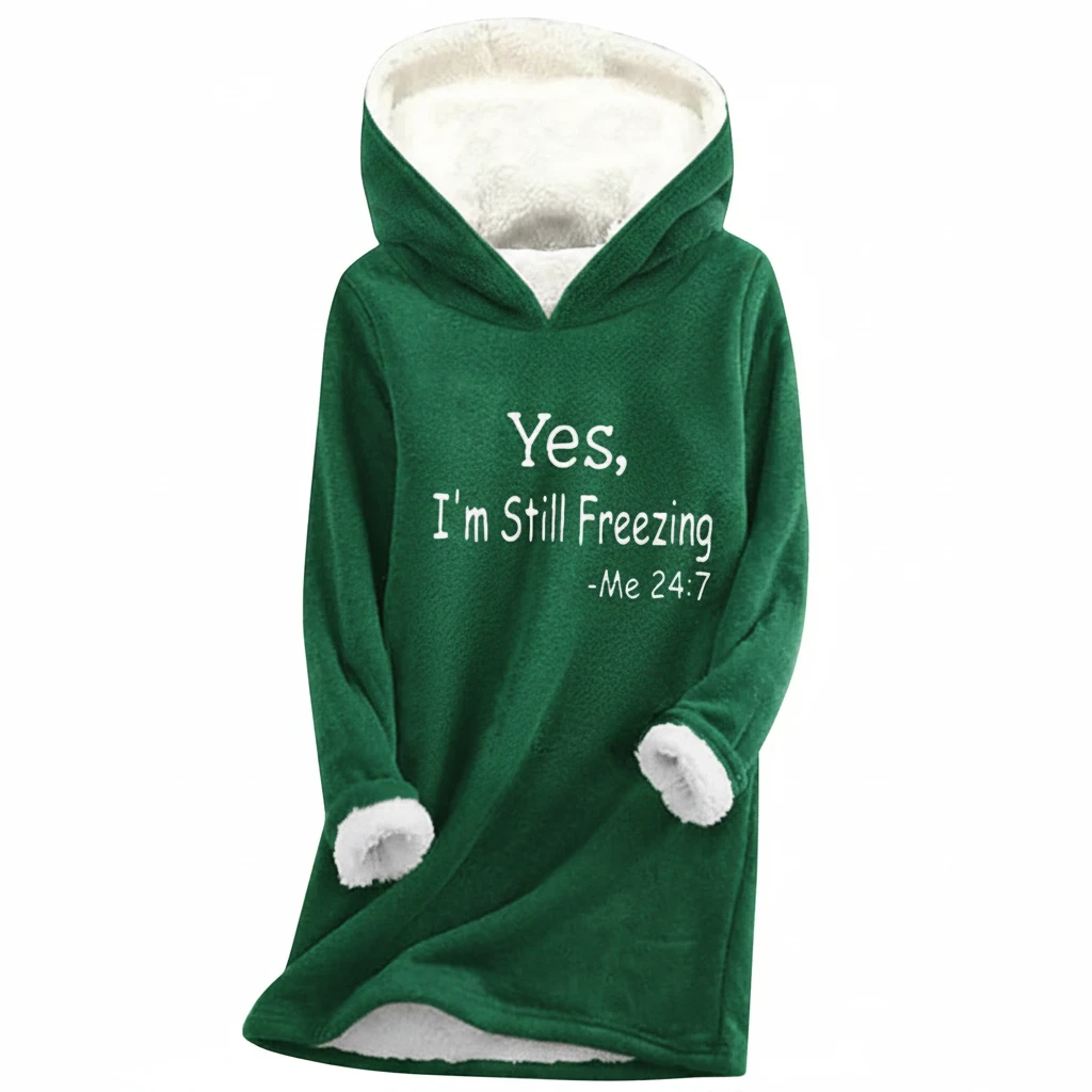 Women's Longline Hoodie with Long Sleeves and Soft Touch Fabric