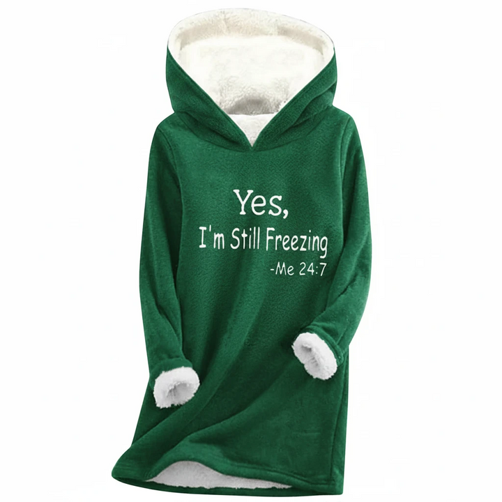 Women's Longline Hoodie with Long Sleeves and Soft Touch Fabric
