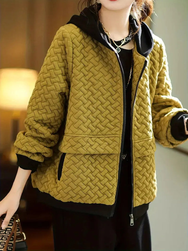 Women's Oversized Hoodie with Zip Closure and Pockets