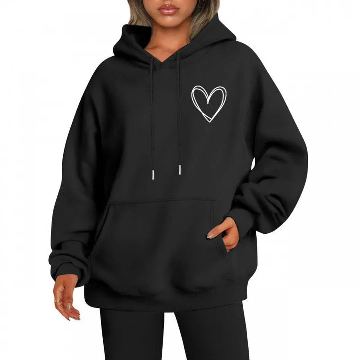 Women’s Oversized Knitted Hoodie with Pouch Pocket