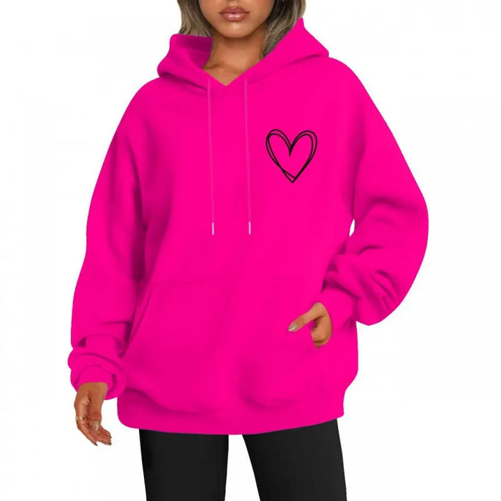 Women’s Oversized Knitted Hoodie with Pouch Pocket