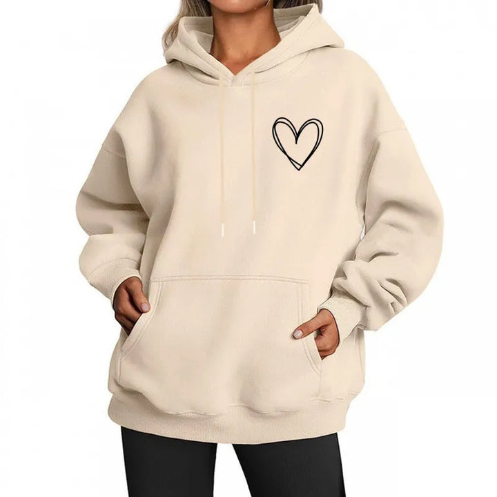 Women’s Oversized Knitted Hoodie with Pouch Pocket