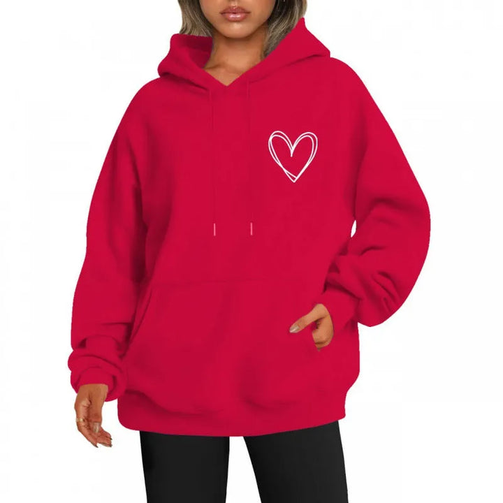 Women’s Oversized Knitted Hoodie with Pouch Pocket