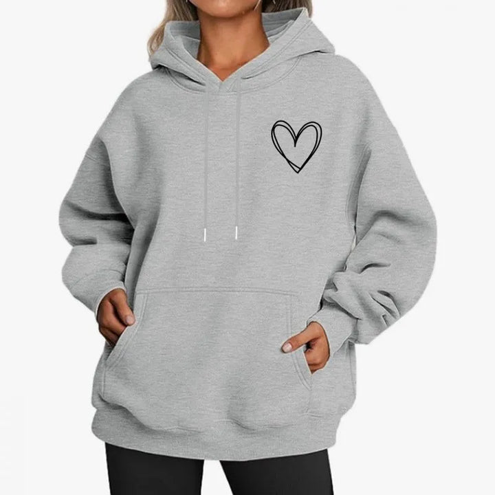 Women’s Oversized Knitted Hoodie with Pouch Pocket