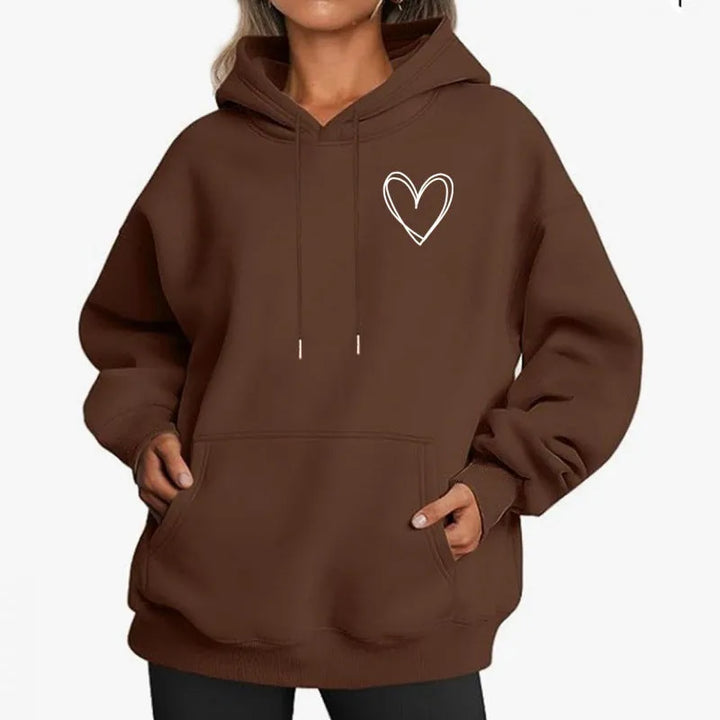 Women’s Oversized Knitted Hoodie with Pouch Pocket