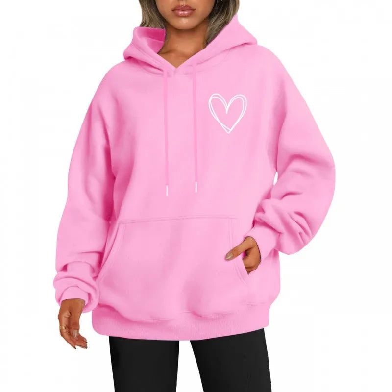 Women’s Oversized Knitted Hoodie with Pouch Pocket
