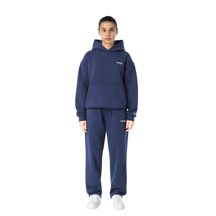 Women’s Oversized Knitted Hoodie with Trouser Set