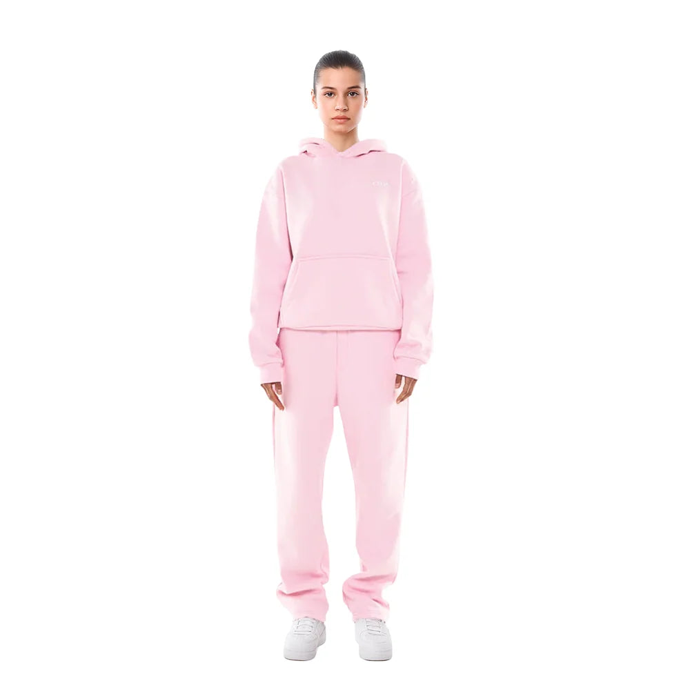 Women’s Oversized Knitted Hoodie with Trouser Set