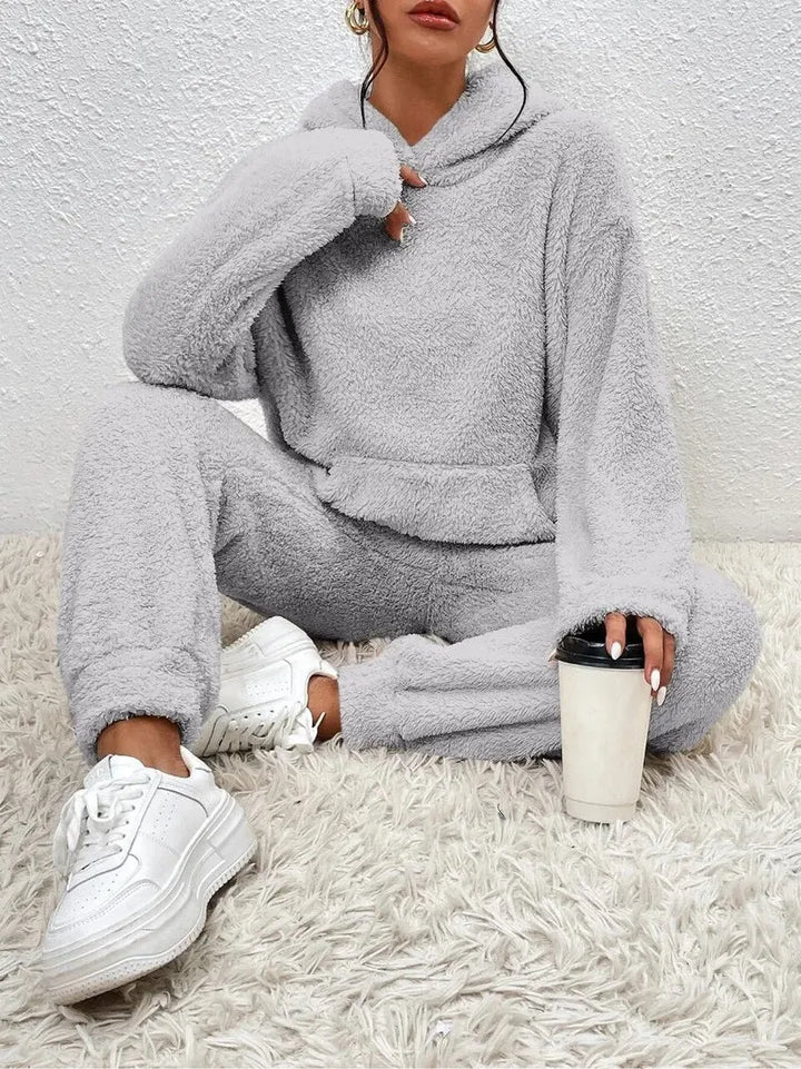 Women's Oversized Soft Touch Hoodie with Trousers Set