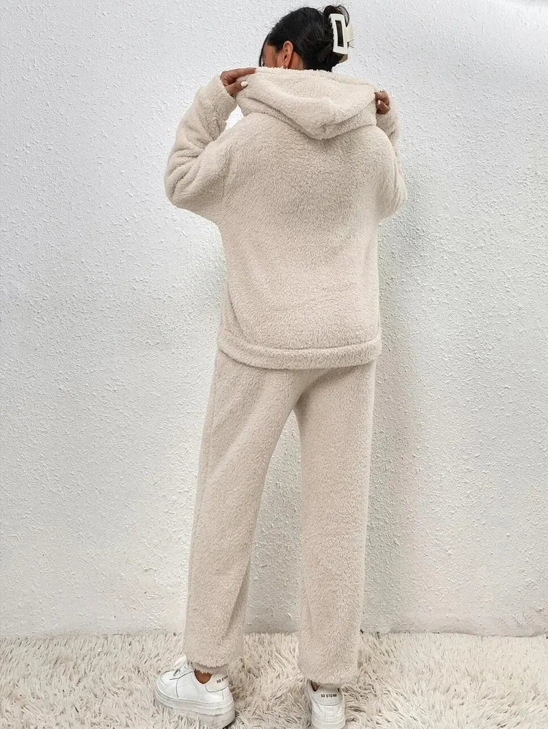 Women's Oversized Soft Touch Hoodie with Trousers Set