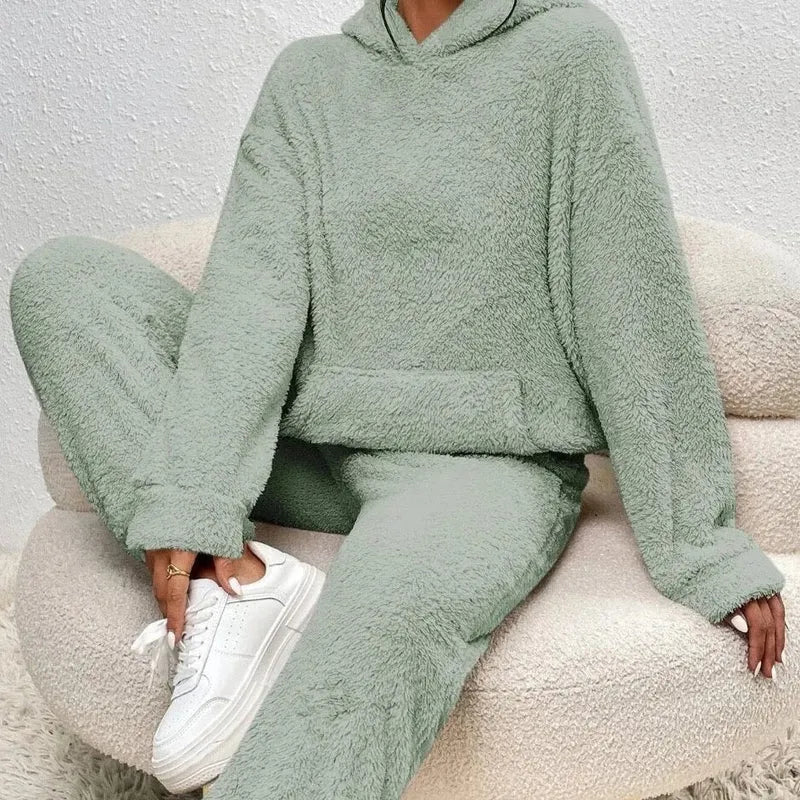 Women's Oversized Soft Touch Hoodie with Trousers Set