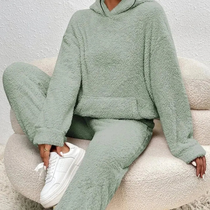 Women's Oversized Soft Touch Hoodie with Trousers Set