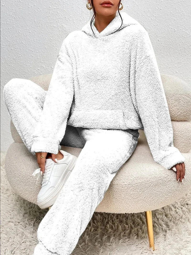 Women's Oversized Soft Touch Hoodie with Trousers Set