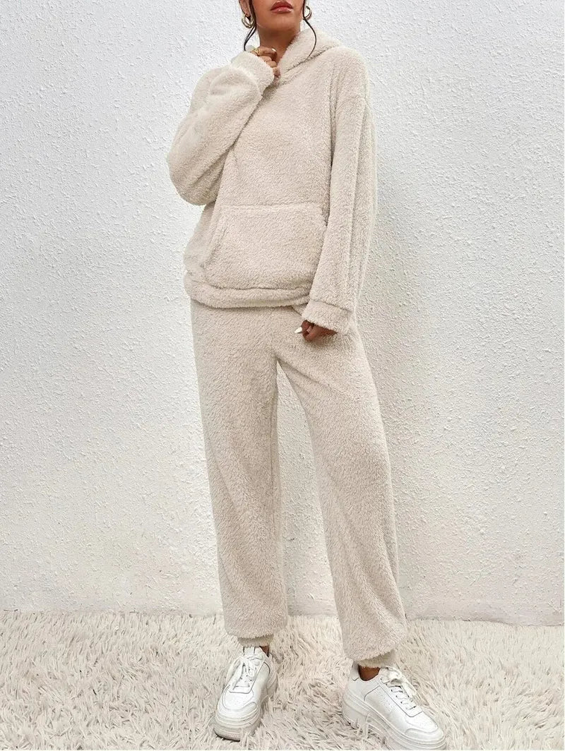 Women's Oversized Soft Touch Hoodie with Trousers Set