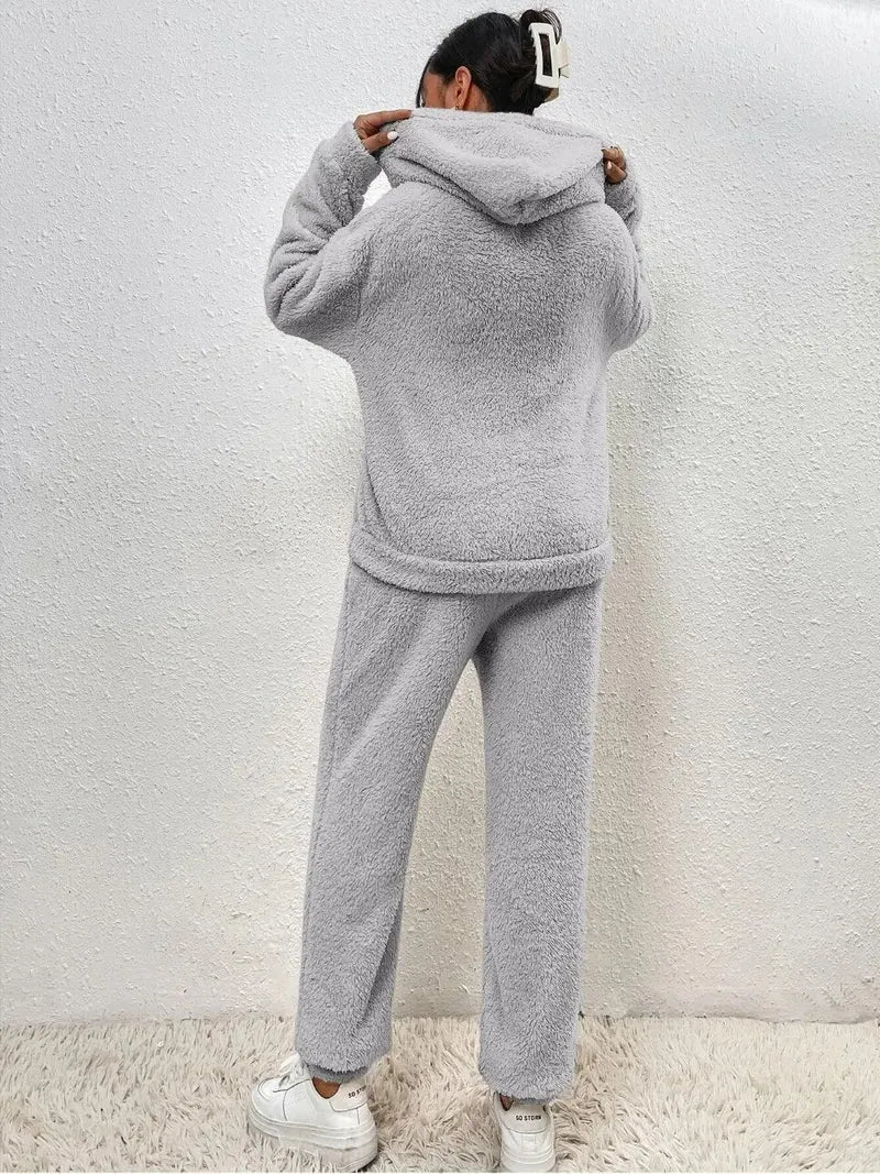 Women's Oversized Soft Touch Hoodie with Trousers Set