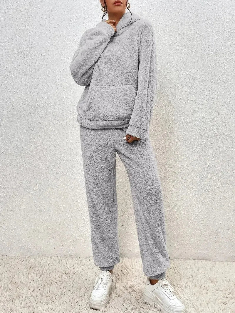 Women's Oversized Soft Touch Hoodie with Trousers Set