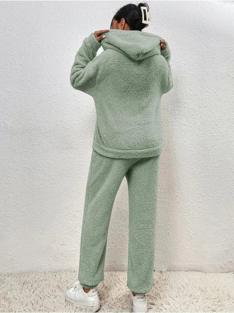 Women's Oversized Soft Touch Hoodie with Trousers Set