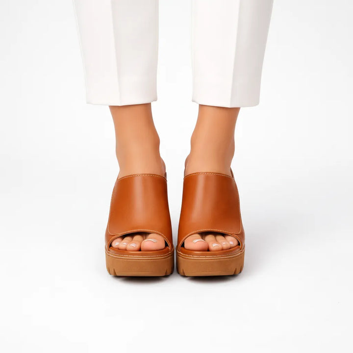 Women's Platform Block Heel Sandals with Non Slip Sole
