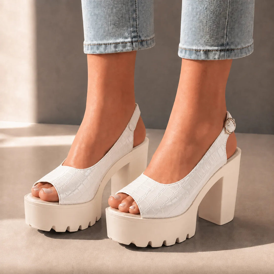 Women's Platform Chunky Sandals with Adjustable Strap