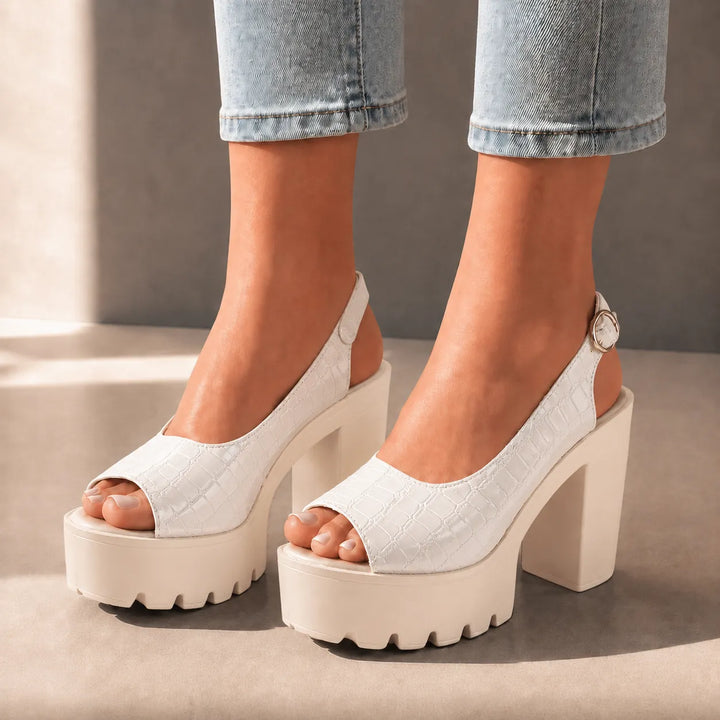 Women's Platform Chunky Sandals with Adjustable Strap