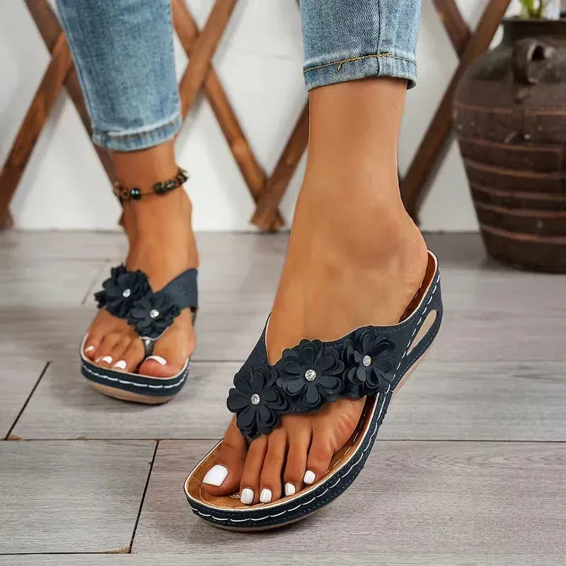 Women's Platform Comfy Sandals with Non Slip Sole