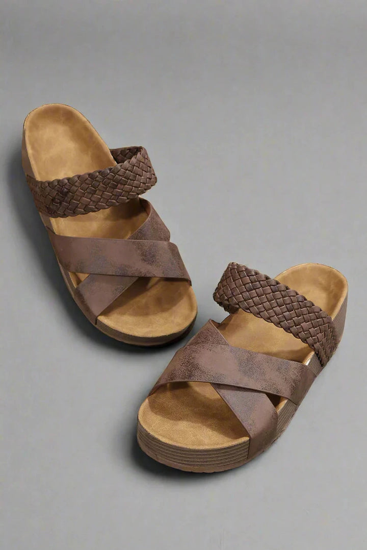 Women's Platform Comfy Sandals with Padded Footbed