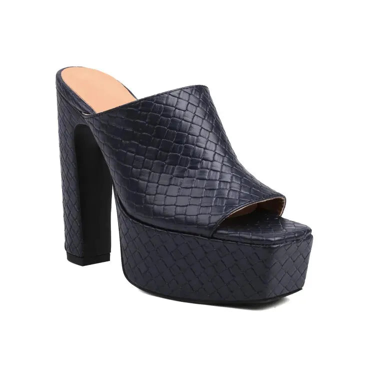 Women's Platform Heeled Sandals with Cushioned Insole