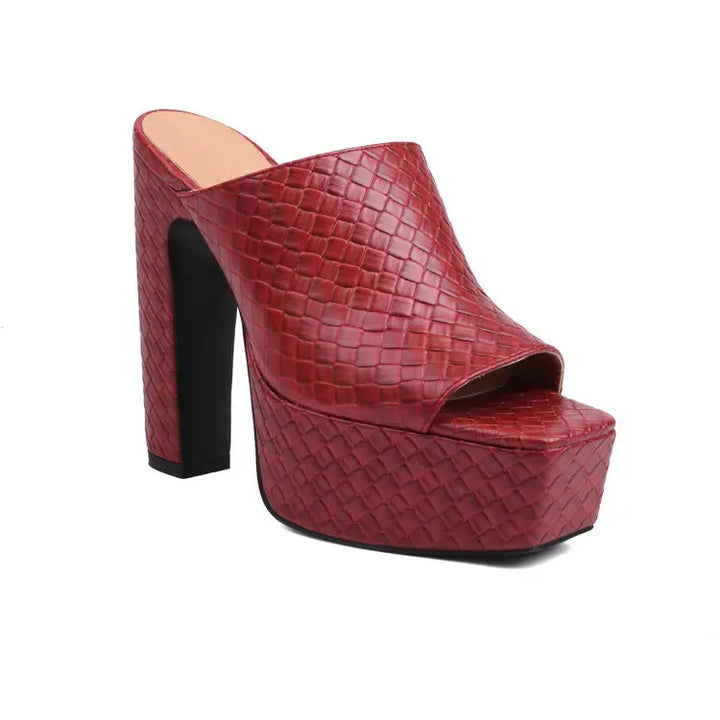 Women's Platform Heeled Sandals with Cushioned Insole