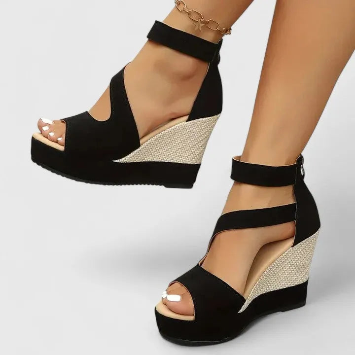 Women's Platform Heeled Sandals with Non Slip Sole