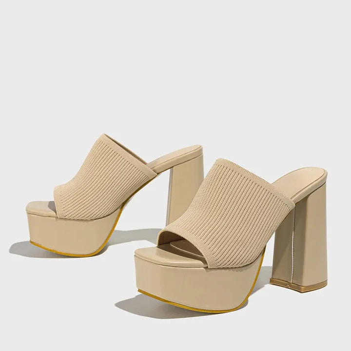 Women's Platform Heeled Sandals with Soft Lining