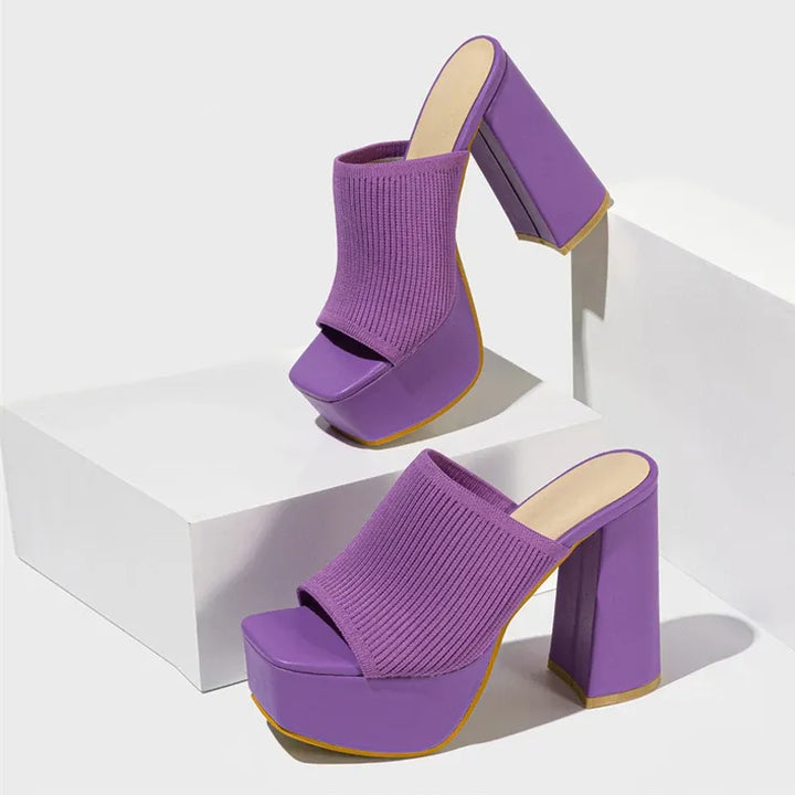 Women's Platform Heeled Sandals with Soft Lining