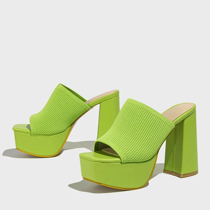 Women's Platform Heeled Sandals with Soft Lining