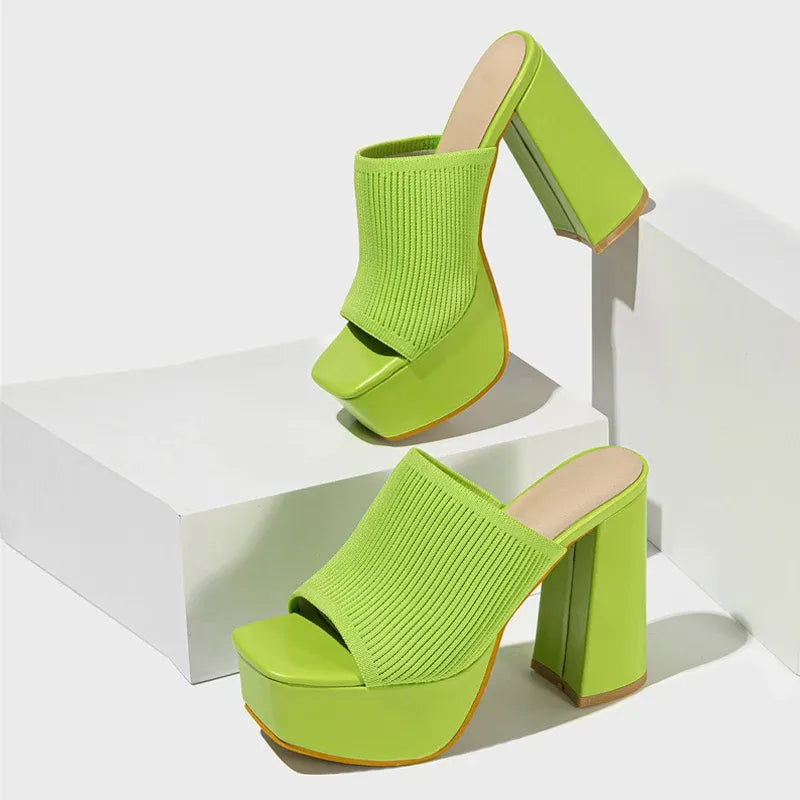 Women's Platform Heeled Sandals with Soft Lining