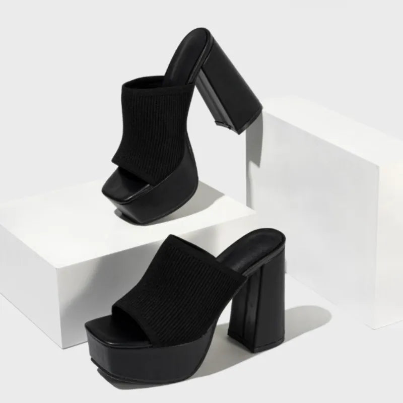 Women's Platform Heeled Sandals with Soft Lining