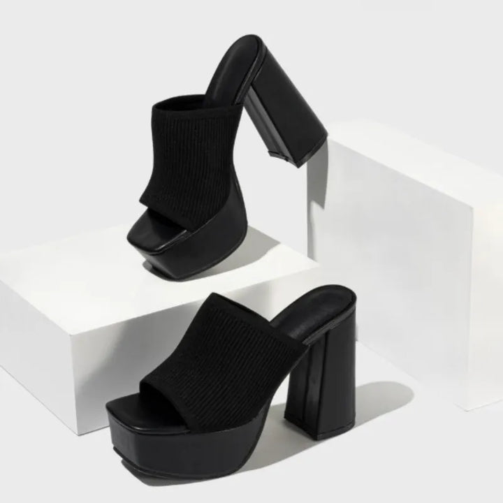 Women's Platform Heeled Sandals with Soft Lining