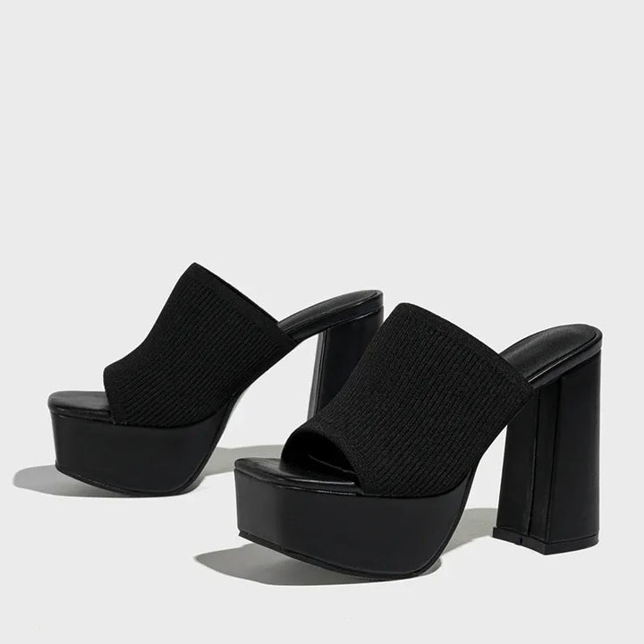 Women's Platform Heeled Sandals with Soft Lining
