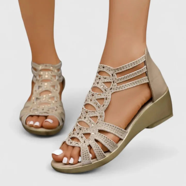 Women's Platform Sandals with Cushioned Insole and Arch Support