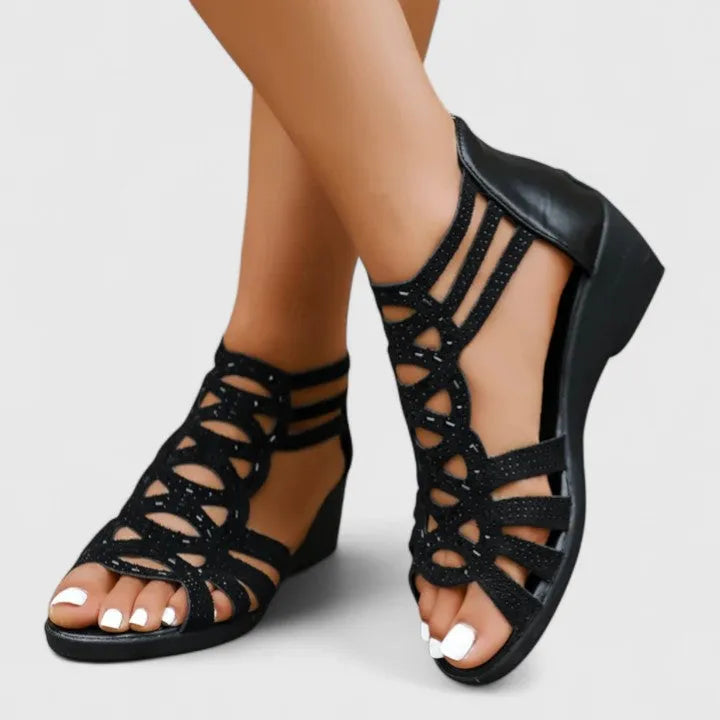 Women's Platform Sandals with Cushioned Insole and Arch Support