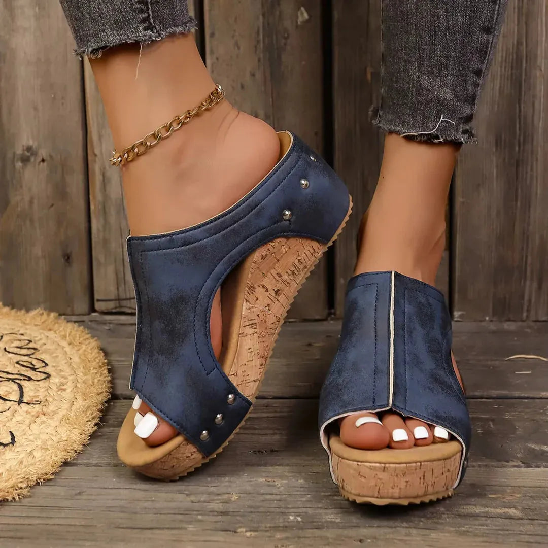 Women's Platform Sandals with Heeled and Non Slip Sole