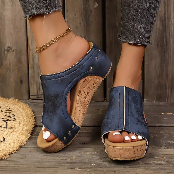 Women's Platform Sandals with Heeled and Non Slip Sole