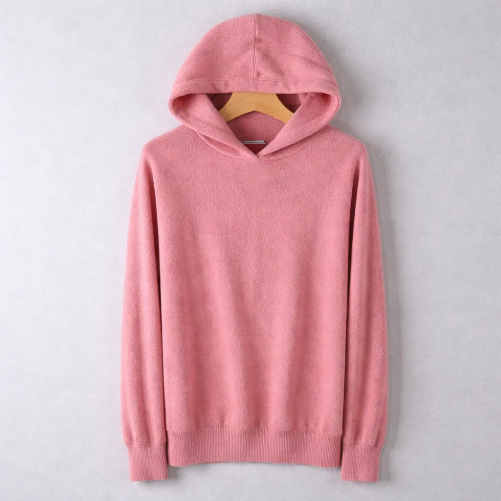Women's Relaxed Fit Hoodie with Ribbed Cuffs and Soft Touch Fabric