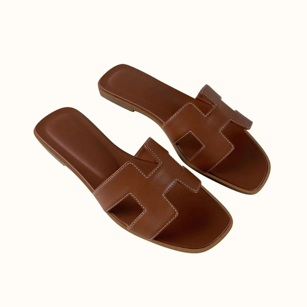 Women's Comfy Flat Sandals with Slip-on Design